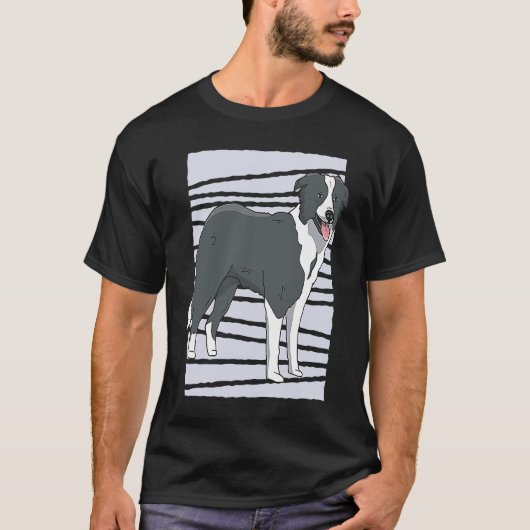 Border Collie dog T-shirt (Voorkant)