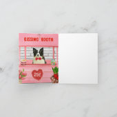 Border Collie Dog Valentijnsdag Kissing Booth Kaart (Binnen)