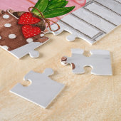 Border Collie Dog Valentijnsdag Kissing Booth Legpuzzel (Zijkant)