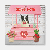 Border Collie Dog Valentijnsdag Kissing Booth Magneet (Voorkant)