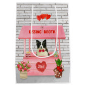 Border Collie Dog Valentijnsdag Kissing Booth Medium Cadeauzakje (Achterkant)