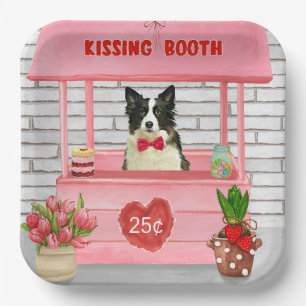 Border Collie Dog Valentijnsdag Kissing Booth Papieren Bordje