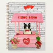 Border Collie Dog Valentijnsdag Kissing Booth Planner (Voorkant)