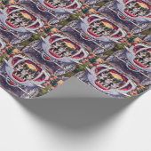 Border Collie Dog Valentine's Day Cadeaupapier (Hoek)