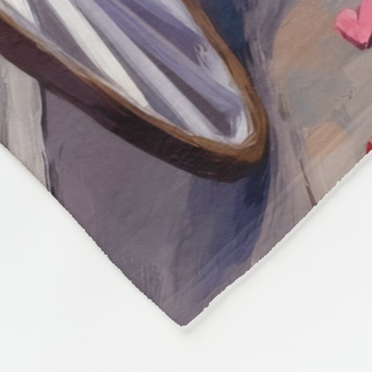 Border Collie Dog Valentine's Day Fleece Deken (Hoek)