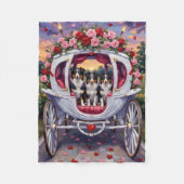 Border Collie Dog Valentine's Day Fleece Deken (Voorkant)