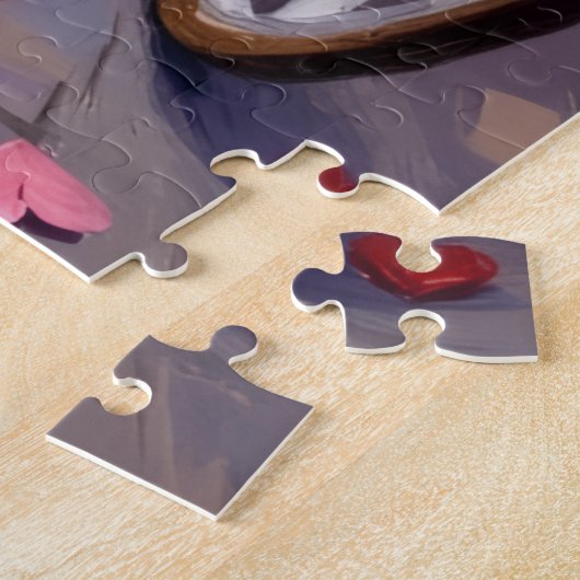 Border Collie Dog Valentine's Day Legpuzzel (Zijkant)