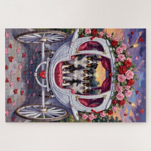 Border Collie Dog Valentine's Day Legpuzzel (Horizontaal)