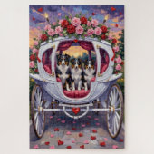 Border Collie Dog Valentine's Day Legpuzzel (Verticaal)