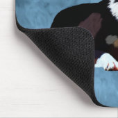 Border Collie Dog Waterverf Kunstportret Muismat (Hoek)