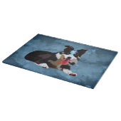 Border Collie Dog Waterverf Kunstportret Snijplank (Hoek)