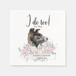 Border Collie Dog Wedding Cocktail Napkins Servet