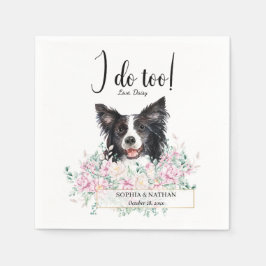 Border Collie Dog Wedding Cocktail Napkins Servet