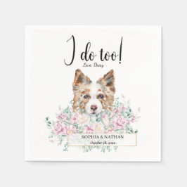 Border Collie Dog Wedding Cocktail Napkins Servet