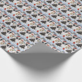 Border Collie Dog Winter Wonderland Kerstvreugde Cadeaupapier (Hoek)