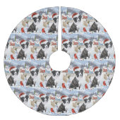Border Collie Dog Winter Wonderland Kerstvreugde Kerstboom Rok (Voorkant)
