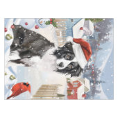 Border Collie Dog Winter Wonderland Kerstvreugde Tafelkleed (Voorkant (Horizontaal))