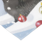 Border Collie Dog Winter Wonderland Kerstvreugde Tafelkleed (Gekanteld)