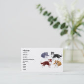 Border Collie Dogs Visitekaartje (Staand voorkant)