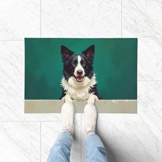 Border Collie Doormat Art Deurmat (Binnen)