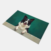 Border Collie Doormat Art Deurmat (Schuin)