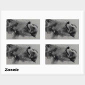 border collie drawing second rechthoekige sticker (Vel)