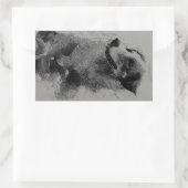 border collie drawing second rechthoekige sticker (Tas)