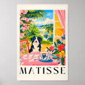 Border Collie Drink koffie Poster, Funny Kitche Poster (Voorkant)