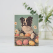 Border Collie Easter Briefkaart (Staand voorkant)