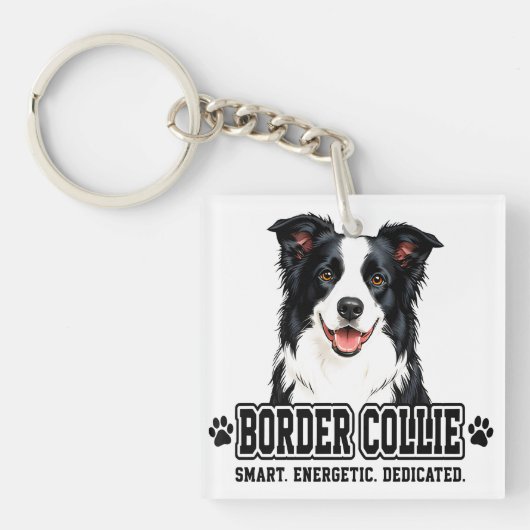 🐾 Border Collie-eigenaar 🐾 Sleutelhanger (voorkant)