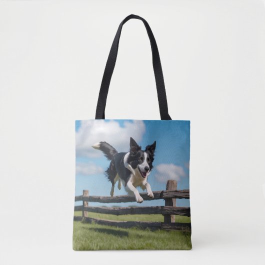Border Collie Elegant Shoulder Tote Bag (Voorkant)