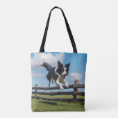 Border Collie Elegant Shoulder Tote Bag (Achterkant)