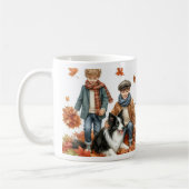 Border Collie en Kinder herfst Koffiemok (Links)