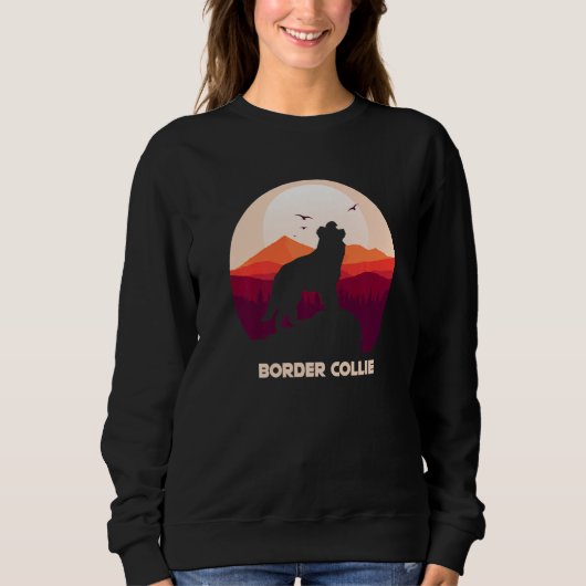 Border Collie en Mountain Premium Trui (Voorkant)