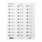Border Collie Eucalyptusblad Krans Etiket (Full Sheet)