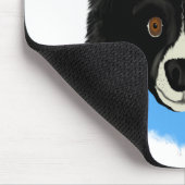 Border Collie Face Muismat (Hoek)