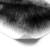 Border Collie Face Pencil Art Poster (Hoek)