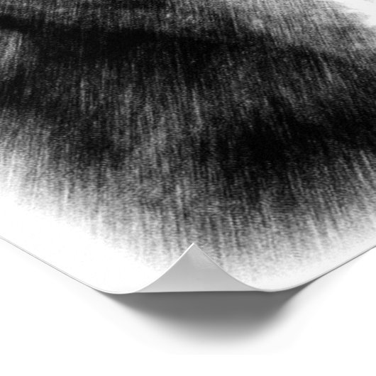 Border Collie Face Pencil Art Poster (Hoek)