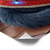 Border Collie Fireplace with Christmas Lights Perfect Poster (Hoek)