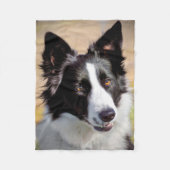 Border Collie Fleece Deken (Voorkant)