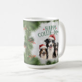 Border Collie Funny Christmas Dog Coffee Mok (Voorkant rechts)