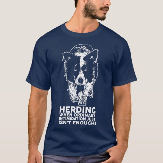 Border Collie Funny Herding Breed T-shirt (Voorkant)