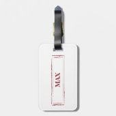 Border Collie Funny kersthond met boom Bagagelabel (Achterkant verticaal)