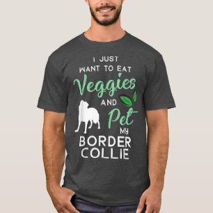 Border Collie Funny Vegan Hondenliefhebber Eigenaa T-shirt
