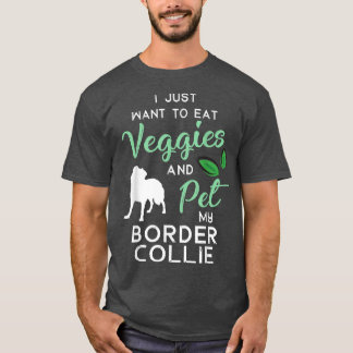 Border Collie Funny Vegan Hondenliefhebber Eigenaa T-shirt