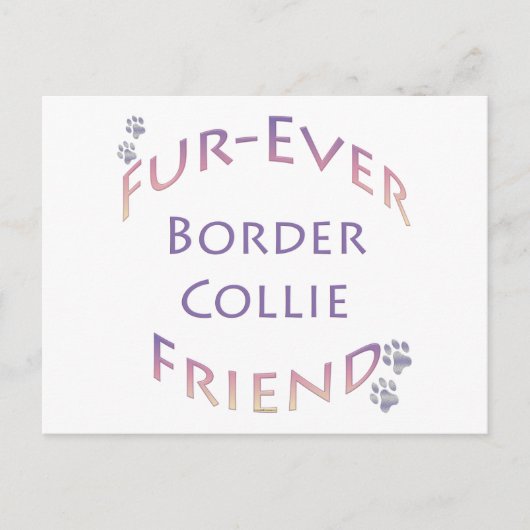 Border Collie Furever Briefkaart (Voorkant)