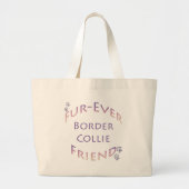 Border Collie Furever Grote Tote Bag (Voorkant)