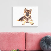 Border Collie German Shepherd Mix Canvas Afdruk (Insitu (Woonkamer))