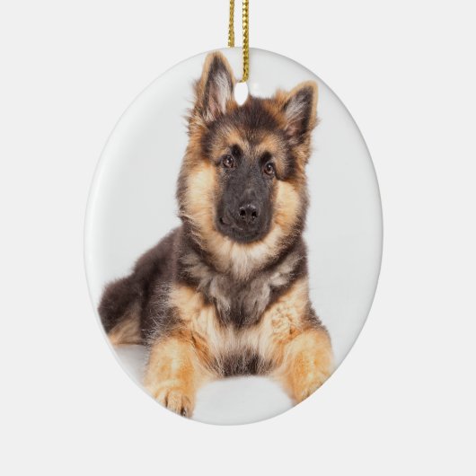 Border Collie German Shepherd Mix Keramisch Ornament (Rechts)