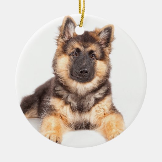 Border Collie German Shepherd Mix Keramisch Ornament (Voorkant)